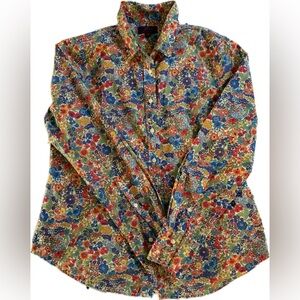 J. Crew Liberty London Multicolor Floral Button Down Shirt